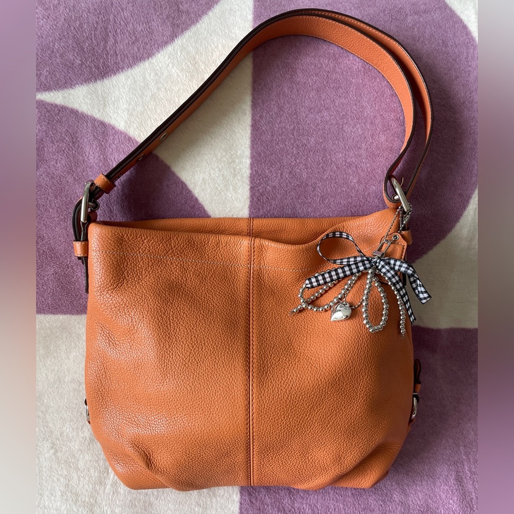 Coach Pebbled Leather Shoulder Bag
